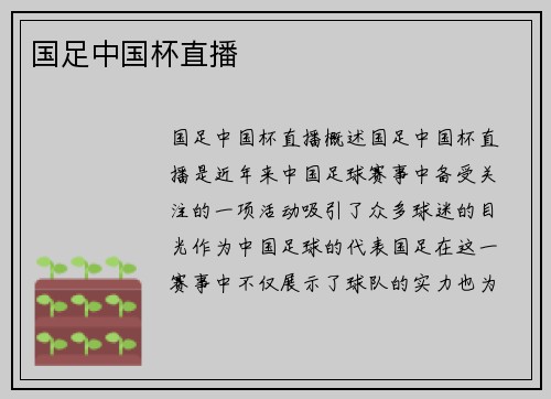国足中国杯直播